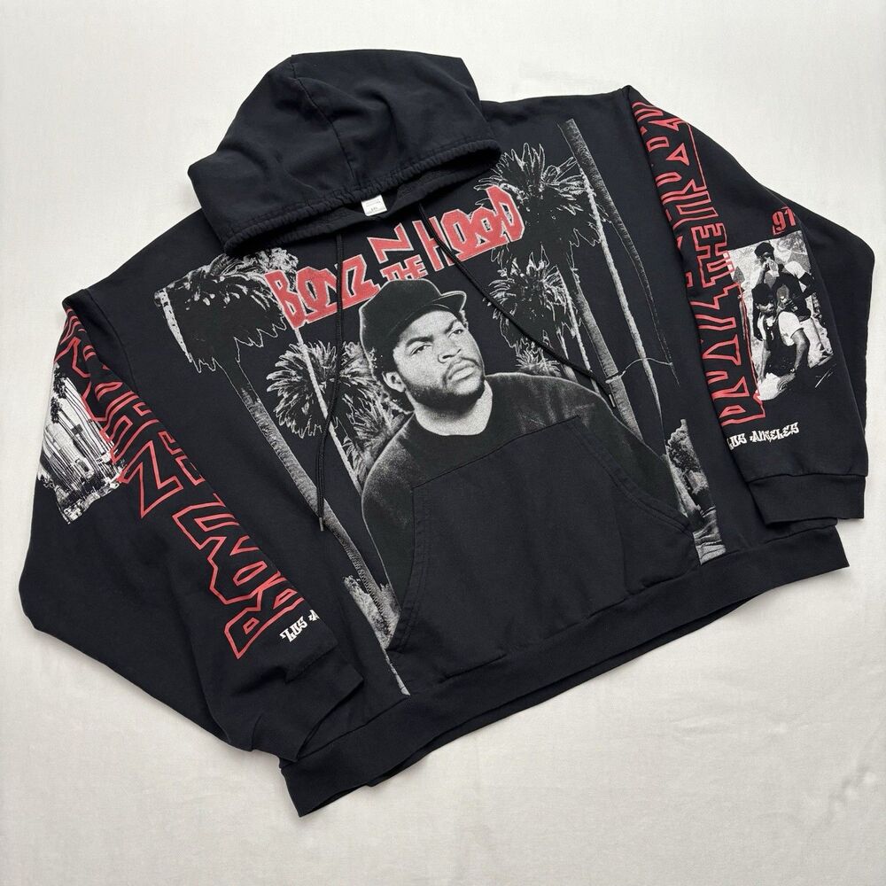 Freeze Boyz N The Hood Ice Cube Black Hoodie 5XL Graphic Pullover Sweatshirt